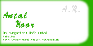 antal moor business card